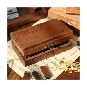 70 sellos de goma de madera del alfabeto con números de_4