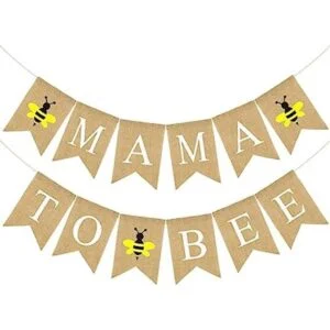 Doumeny Bandera de arpillera de yute con abejorro_1