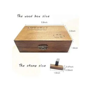 70 sellos de goma de madera del alfabeto con números de_2