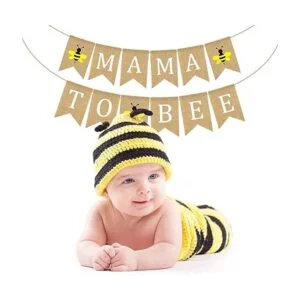 Doumeny Bandera de arpillera de yute con abejorro_6