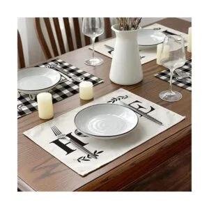 Artoid Mode Love Family Together Home Juego de 4 manteles_2