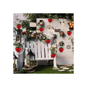 Skylety 10 bolas de papel de nido de abeja de fresa de 6_6