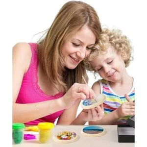 Pllieay 2 placas redondas de madera de 4 pulgadas base de_6