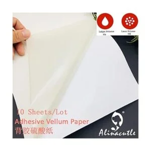 Alinacutle Papel de vitela autoadhesivo imprimible papel_2