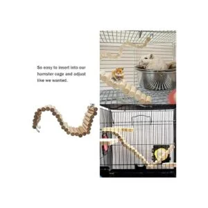 Hamiledyi Puente de suspensión para hámster escalera_2