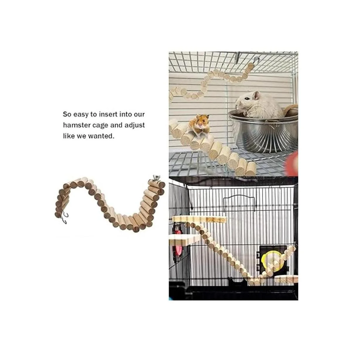 Hamiledyi Puente de suspensión para hámster escalera_2