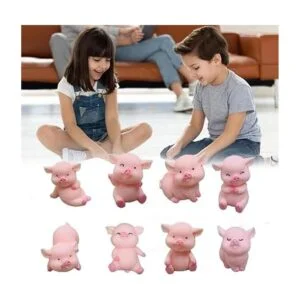 8 figuras de cerdo en miniatura decoración de pastel de_6