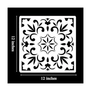 2 plantillas de pintura de mandala grande de 12 x 12_2