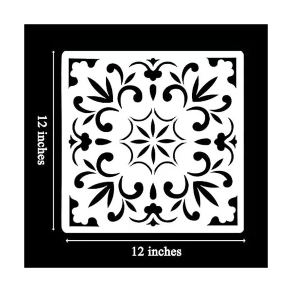 2 plantillas de pintura de mandala grande de 12 x 12_2