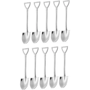 10 cucharas de postre de 6.0 in en forma de pala de acero_1