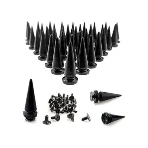 FAZHBARY 40 pares de clavos de cono negro punk remaches y_1