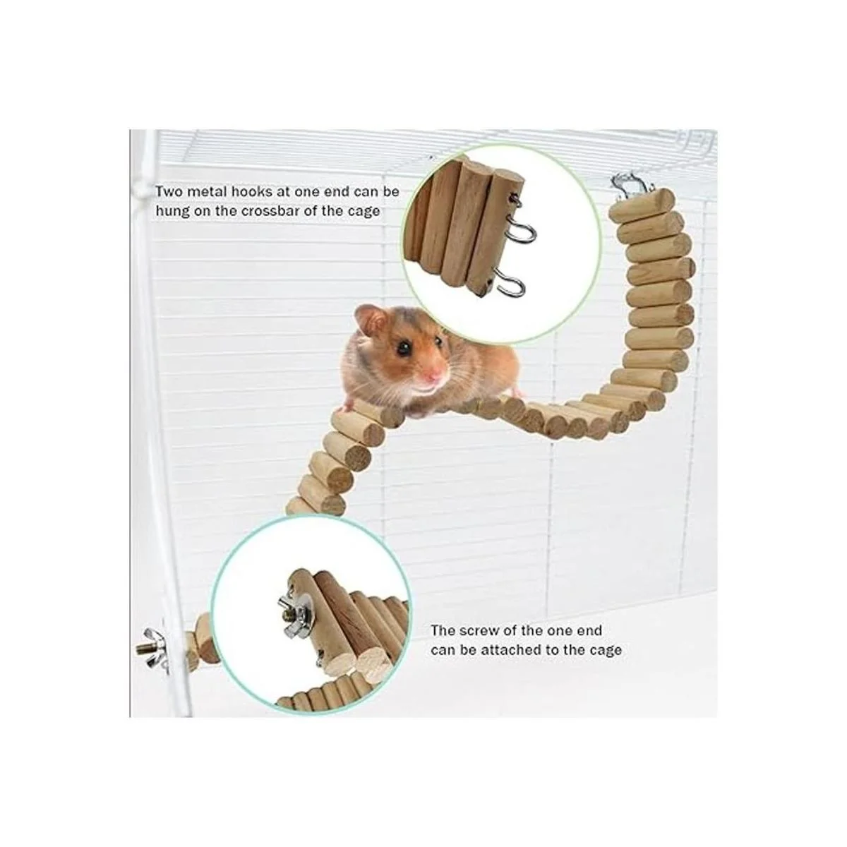 Hamiledyi Puente de suspensión para hámster escalera_3