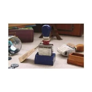 Sello de fecha de rodillo de mango de madera retro sello_2