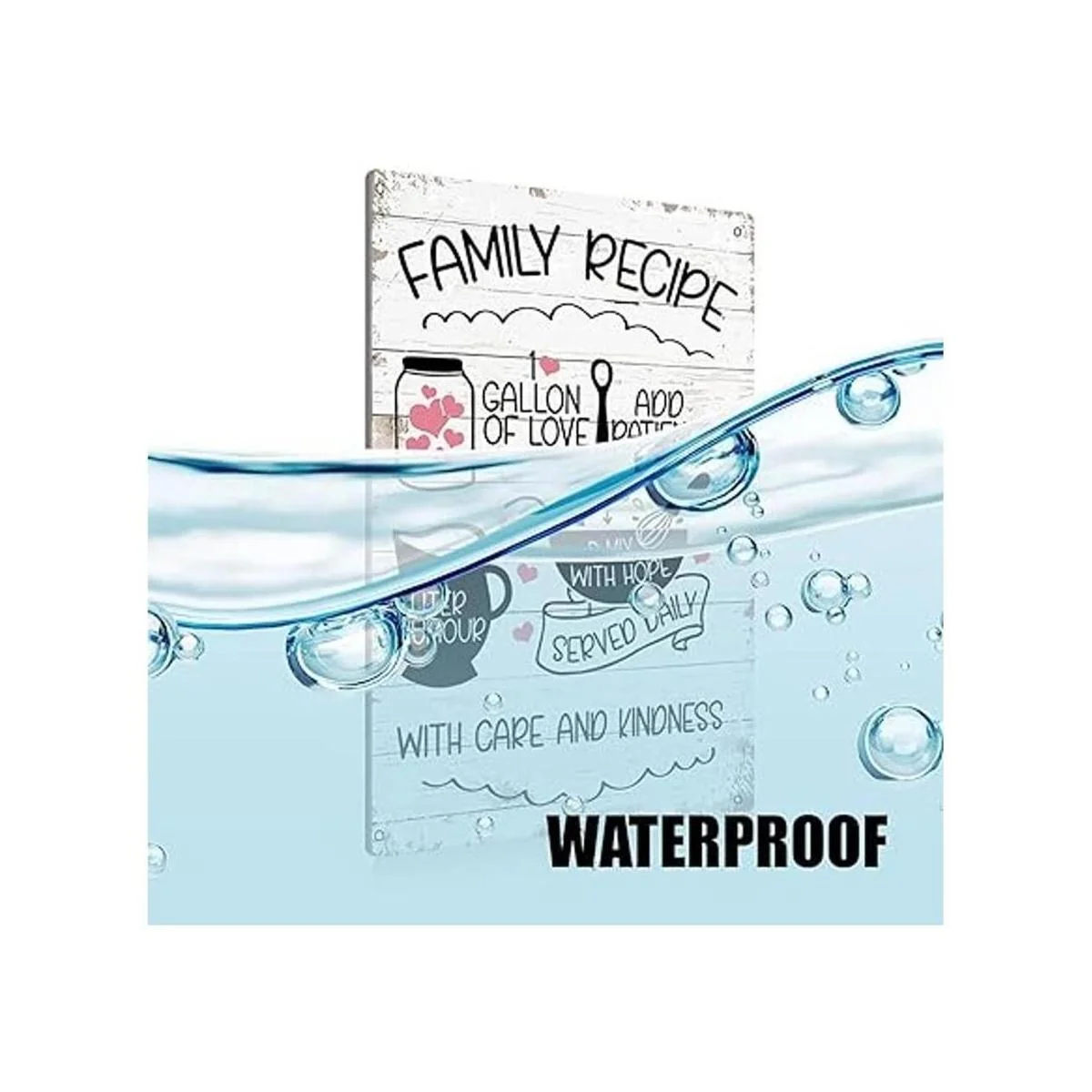 BEASTZHENG Divertido Cocina Familiar Receta Metal Estaño_3