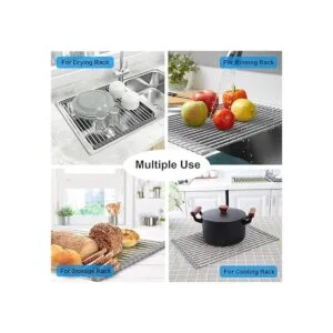 Searik Escurridor de platos enrollable multiusos plegable_5