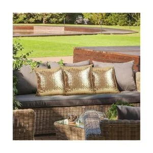 Juego de 2 almohadas decorativas de lentejuelas doradas_5