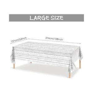 Mantel de madera de plástico de grano de madera blanca 3_3