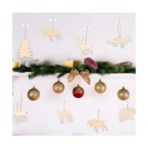 Adornos de madera adornos de animales del bosque salvaje_5