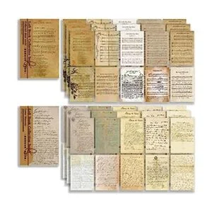 120 papeles vintage para álbumes de recortes suministros_1