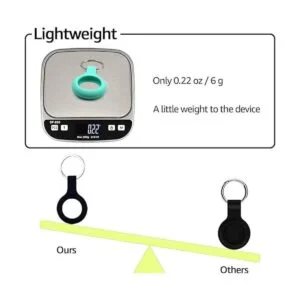 Paquete de 4 fundas de silicona para Airtags con llavero_4