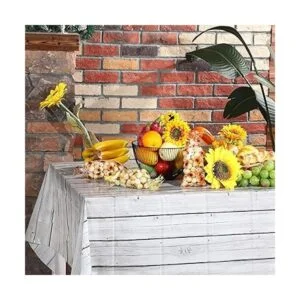 Mantel de madera de plástico de grano de madera blanca 3_2