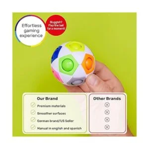 CUBIDI Bola de fútbol arcoíris Bola antiestrés para_3