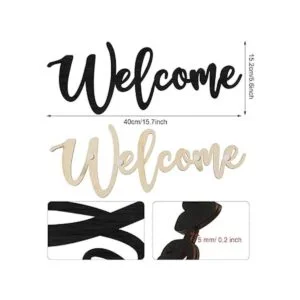 Jetec Letrero de bienvenida con corte de madera_2