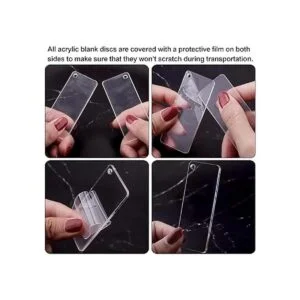 Duufin Juego de 120 llaveros acrílicos en blanco incluye_4