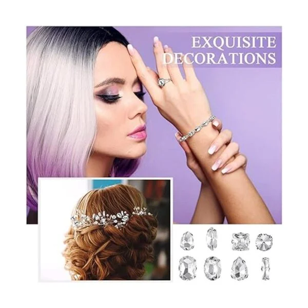 Dilunave 240 piezas de diamantes de imitación grandes para_5