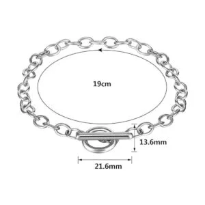 12 pulseras de cadena de aleación chapada en metal con_4