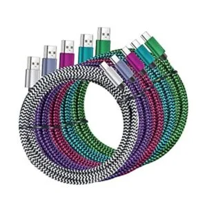 Cable USB tipo C paquete de 5 6 pies QQLIKE Cable USB C_1