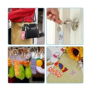 Duufin Juego de 120 llaveros acrílicos en blanco incluye_5