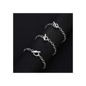 12 pulseras de cadena de aleación chapada en metal con_2