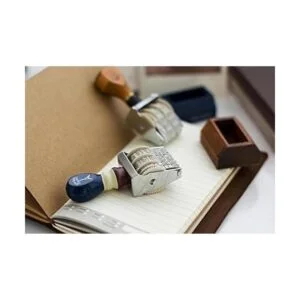 Sello de fecha de rodillo de mango de madera retro sello_5