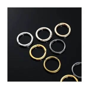 18 anillos de resorte con hebilla redonda de aleación con_7