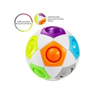 CUBIDI Bola de fútbol arcoíris Bola antiestrés para_4