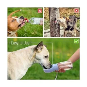 Mr. Pen Botella de agua para perros 19 onzas azul_5