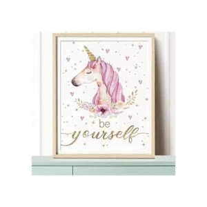 Juego de 6 carteles inspiradores de acuarela de unicornio_3