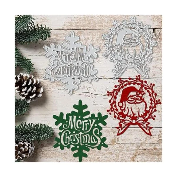 Troqueles de corte de metal de Papá Noel de Navidad para_4