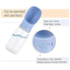 Mr. Pen Botella de agua para perros 19 onzas azul_6