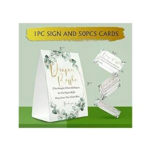 XN31 Letrero de rifa de pañales kit de juego de baby_2