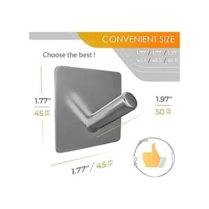 Ganchos adhesivos para toallas de pared para colgar acero_4
