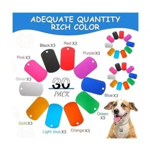 Etiquetas de aluminio en blanco para perros etiquetas_2