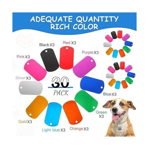 Etiquetas de aluminio en blanco para perros etiquetas_2