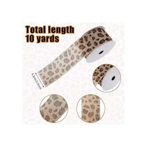 Cinta de arpillera de leopardo de 10 yardas x 2.5 pulgadas_2