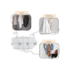 Ganchos adhesivos para toallas de pared para colgar acero_3