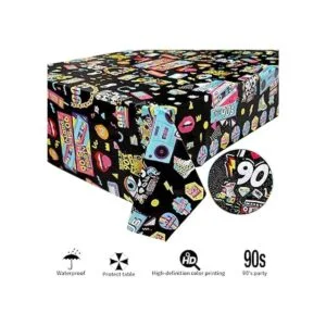 WOXIN Paquete de 3 manteles de fiesta de los años 90_2