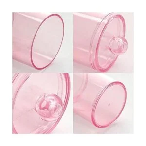 Tbestmax 4 recipientes de baño Qtips tarro de boticario_4