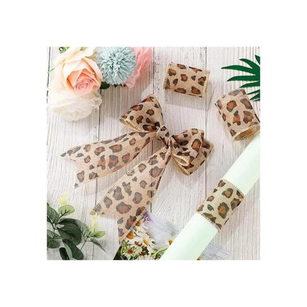 Cinta de arpillera de leopardo de 10 yardas x 2.5 pulgadas_4