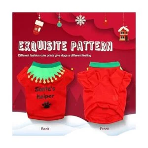 HYLYUN Paquete de 2 camisas de Navidad para perros_3